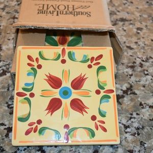 Southern Living at Home Hand Painted Trivets Siena